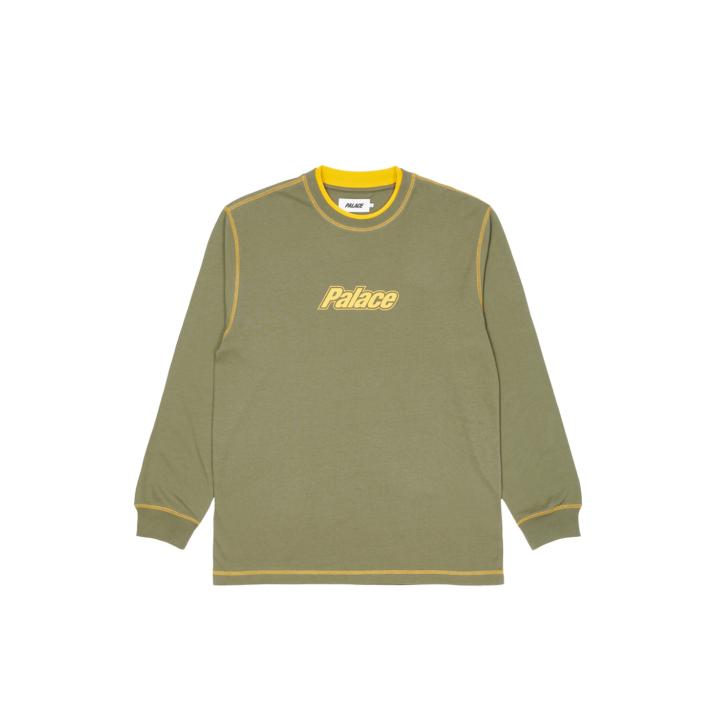 Thumbnail DOUBLE COLLAR LONGSLEEVE TOP OLIVE one color
