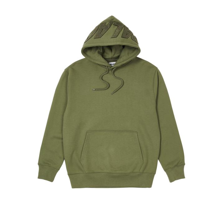 Thumbnail SPELL OUT CHENILLE HOOD OLIVE one color