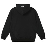 Thumbnail 1/4 ZIP COTTON PANEL HOOD BLACK one color