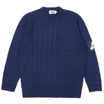 Thumbnail CABLE PATCHWORK KNIT NAVY one color