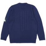 Thumbnail CABLE PATCHWORK KNIT NAVY one color