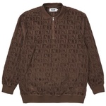 Thumbnail DOMINO JACQUARD 1/4 ZIP POLO CREW BROWN one color