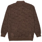 Thumbnail DOMINO JACQUARD 1/4 ZIP POLO CREW BROWN one color