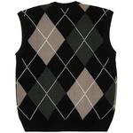 Thumbnail ARGYLE KNIT VEST BLACK / GREY one color
