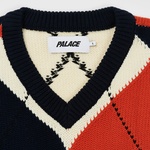 Thumbnail ARGYLE KNIT VEST NAVY / ORANGE one color