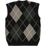 Thumbnail ARGYLE KNIT VEST BLACK / GREY one color