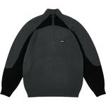 Thumbnail TRIAL 1/4 ZIP KNIT BLACK one color