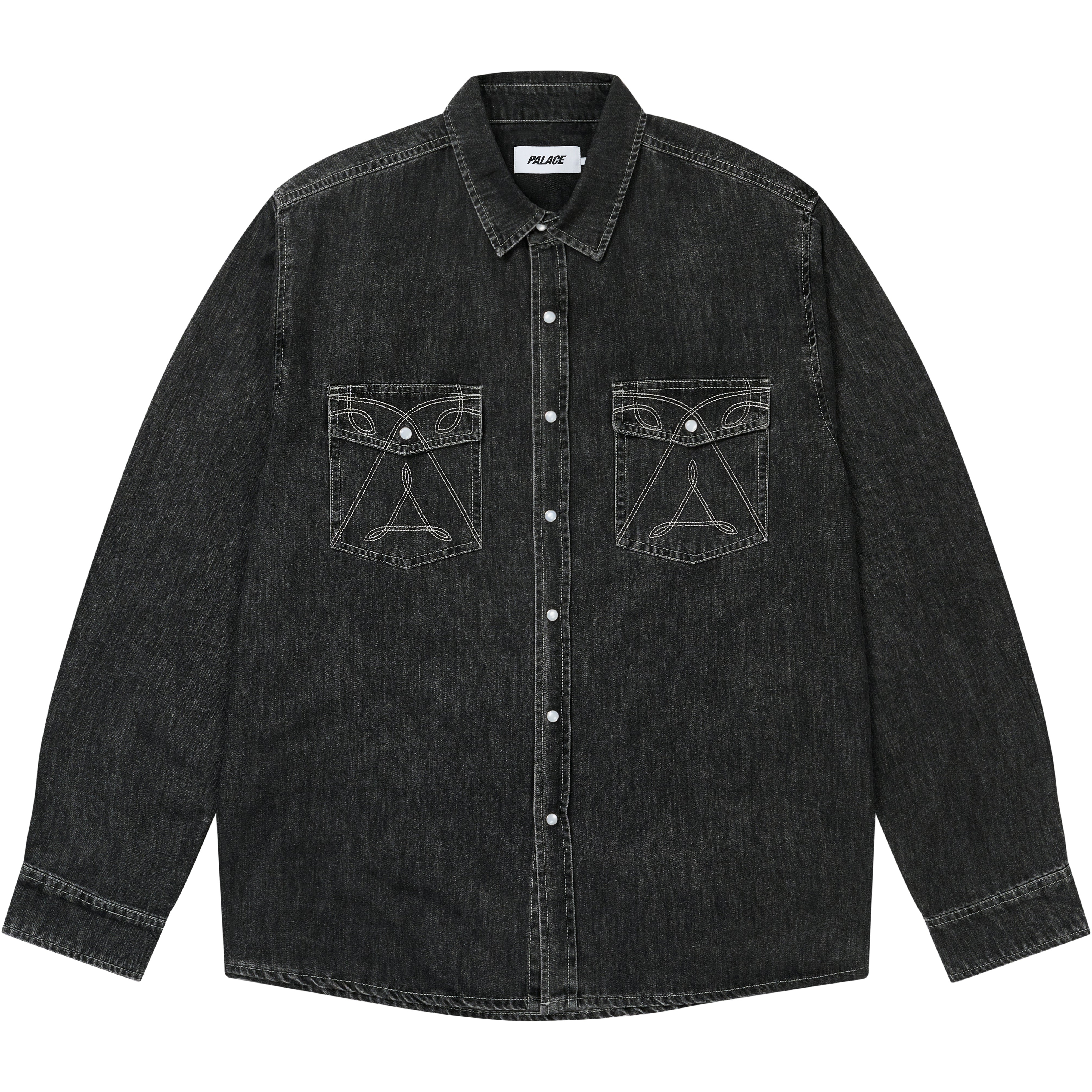 Thumbnail DENIM WESTERN OVER SHIRT BLACK one color