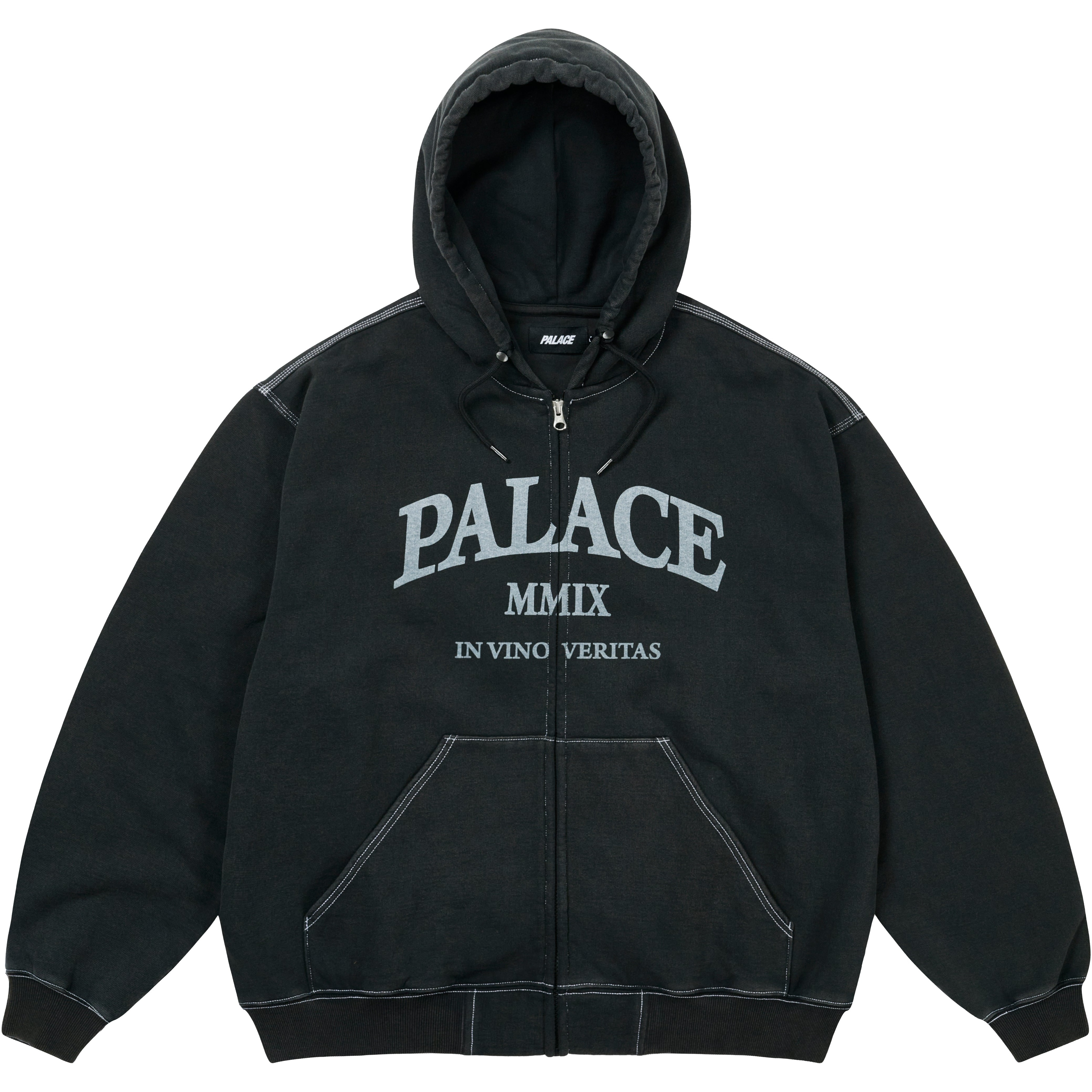 Thumbnail TRIPLE STITCH VERITAS ZIP HOOD BLACK one color