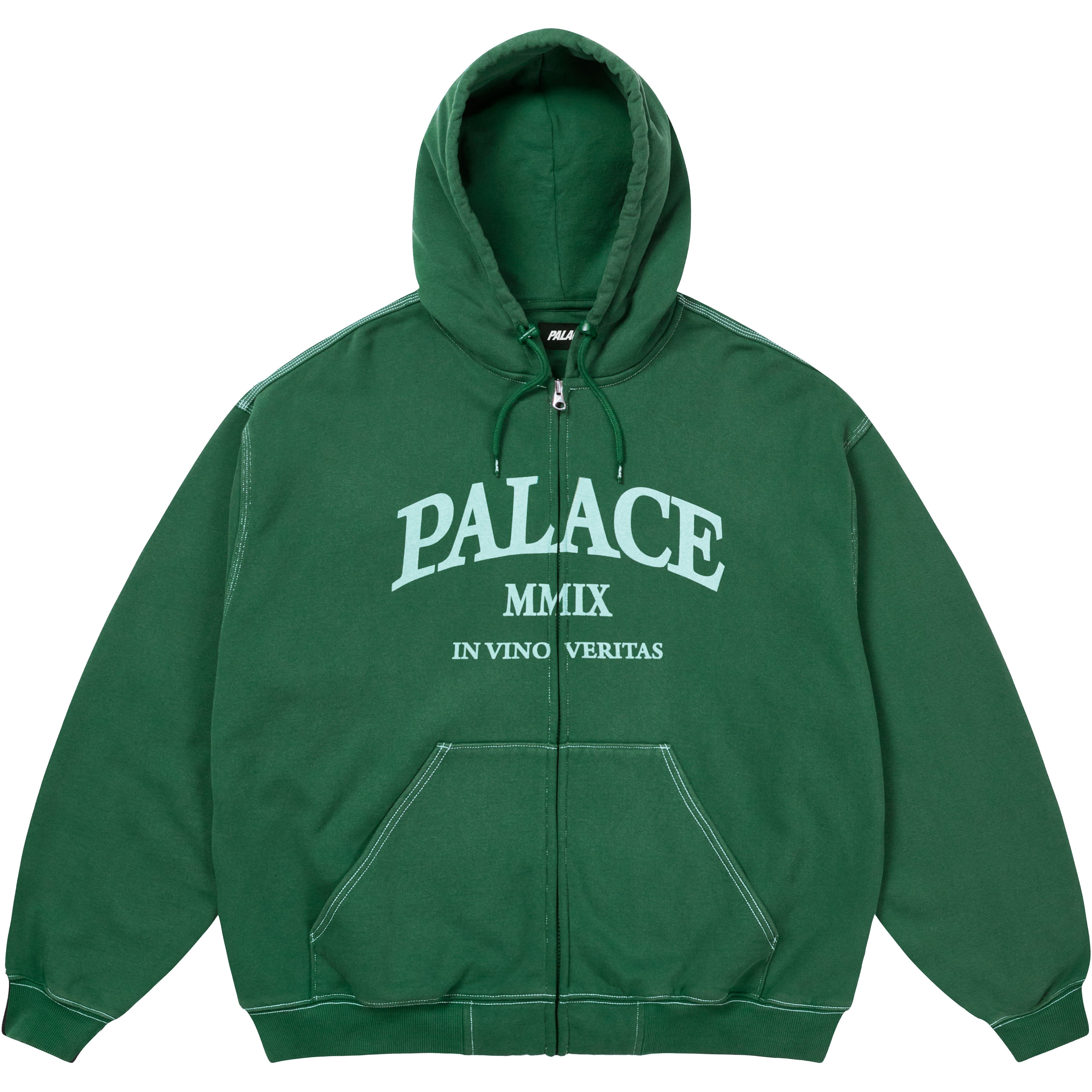 Thumbnail TRIPLE STITCH VERITAS ZIP HOOD RACEY GREEN one color