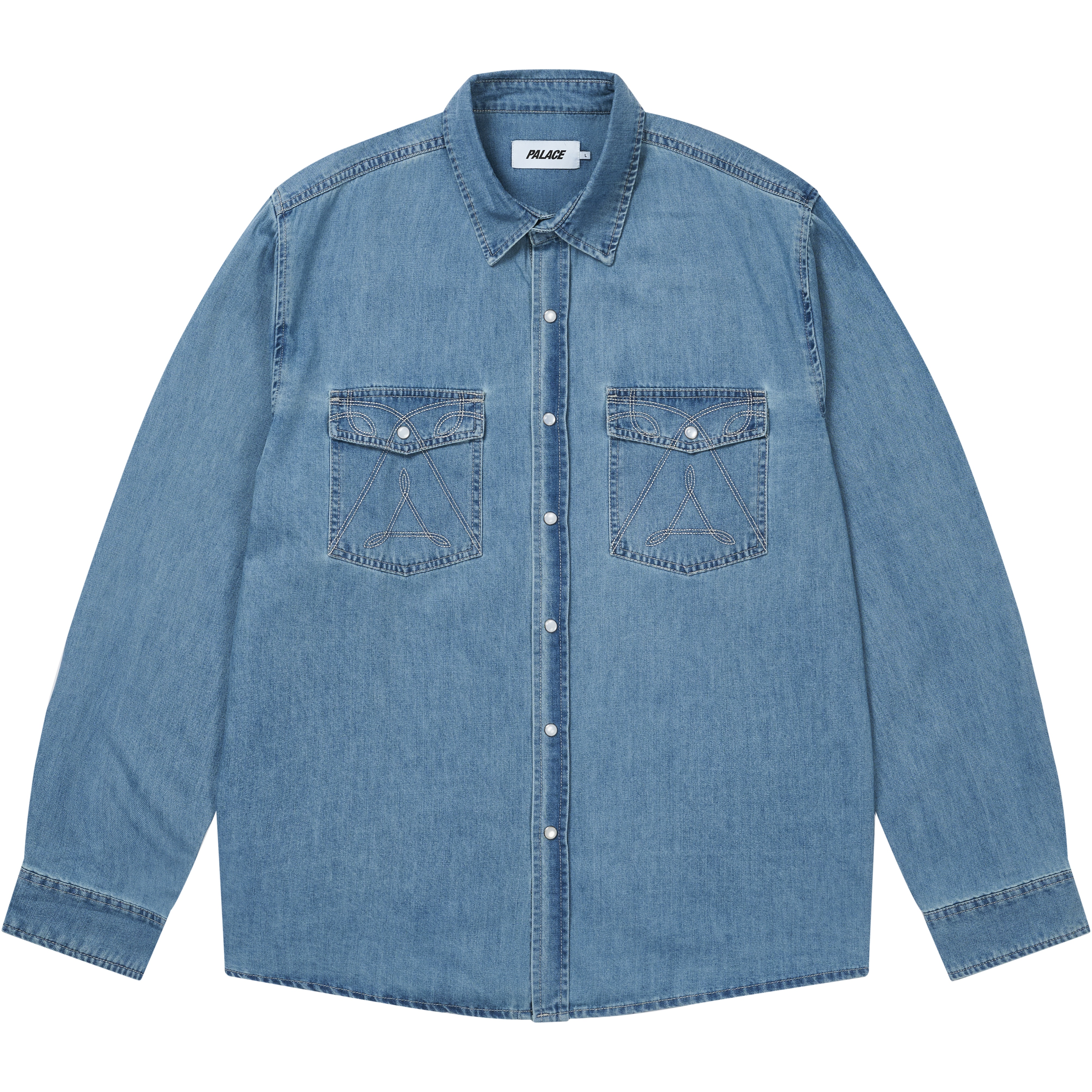 Palace DENIM WESTERN OVERSHIRT STONE WASH