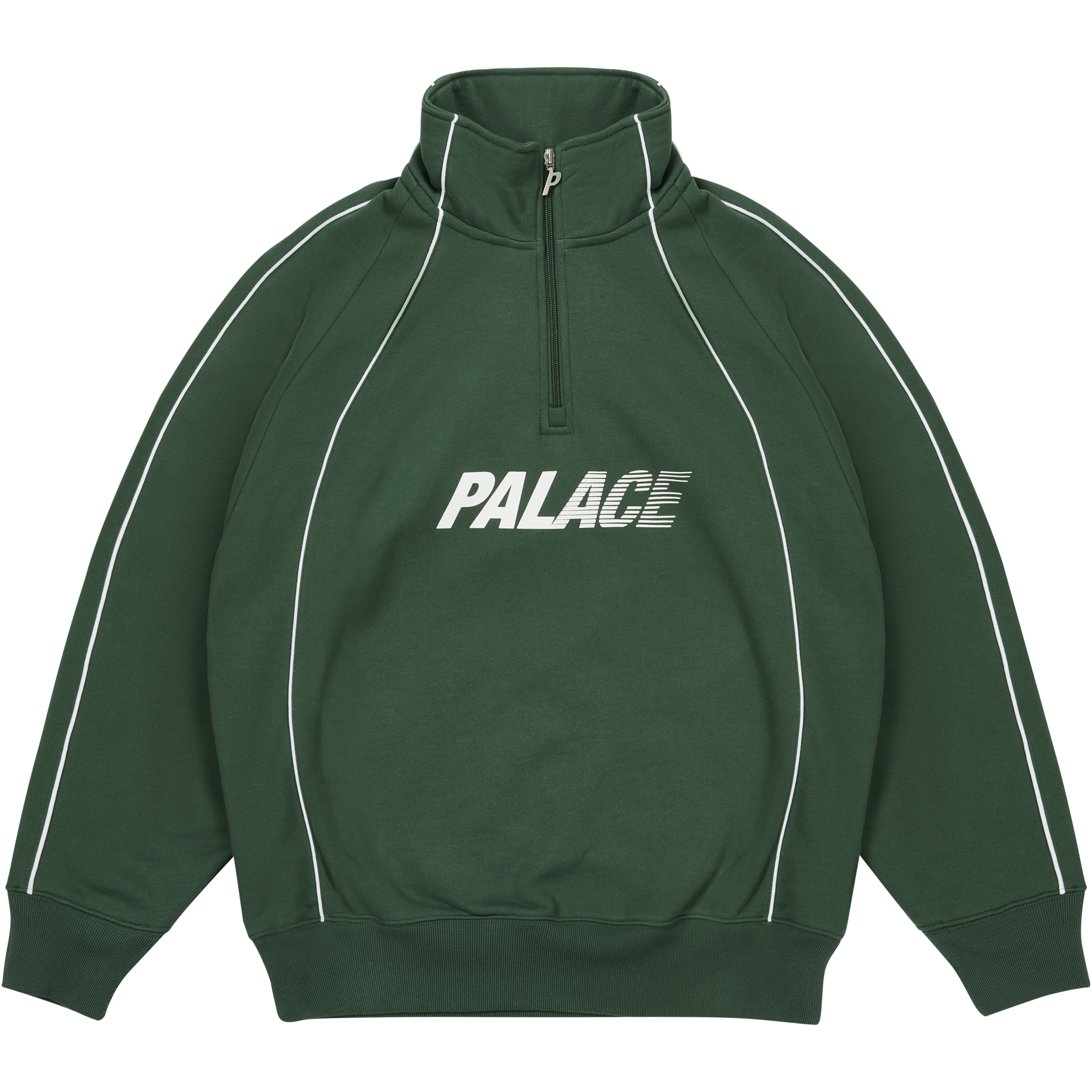 Palace FAST LOGO 1/4 ZIP RACEY GREEN