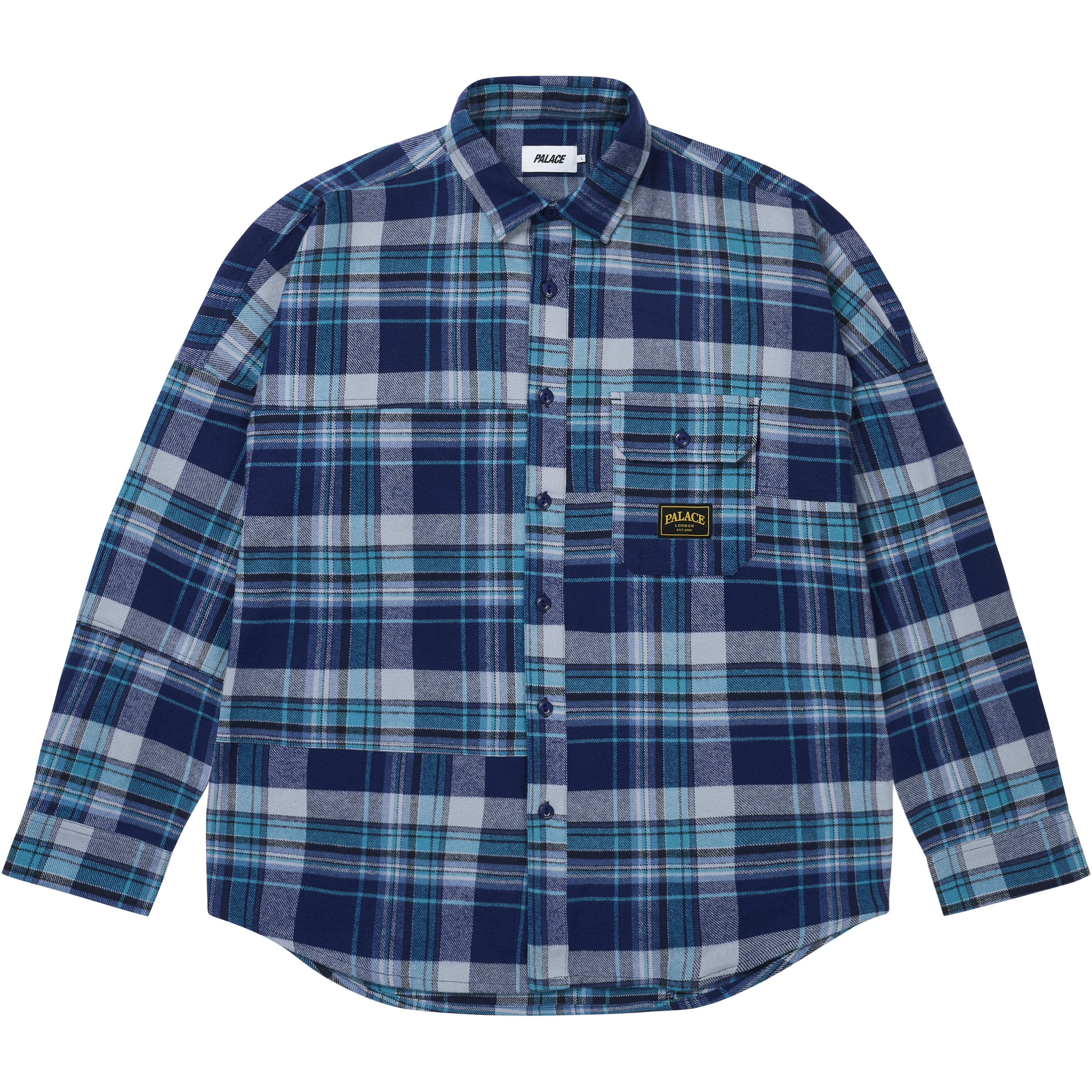 Palace LUMBER YAK PATCH OVERSHIRT BLUE