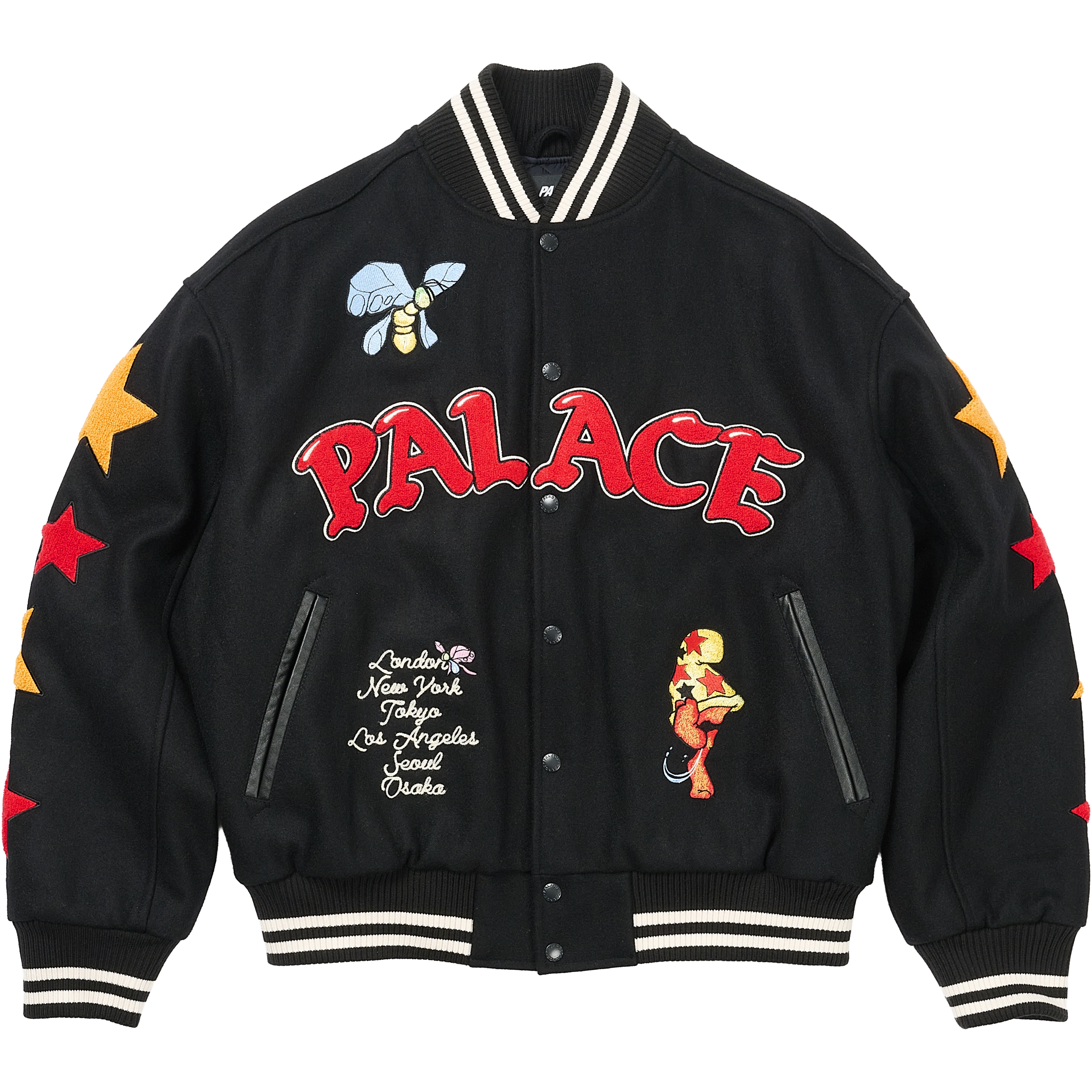 Palace MARK BODĒ VARSITY JACKET BLACK