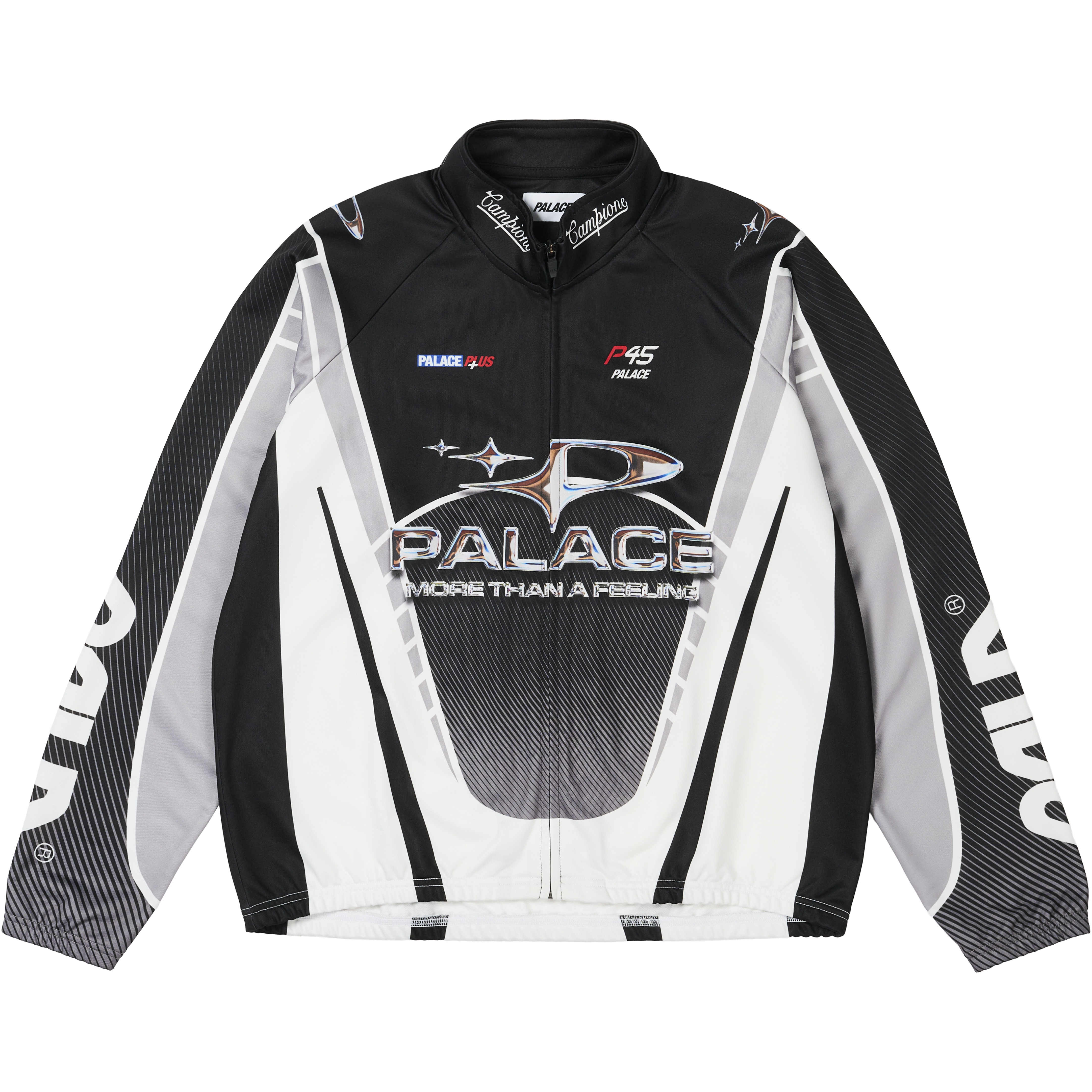 Palace MORE THAN A CYCLING ZIP JACKET BLACK / SILVER