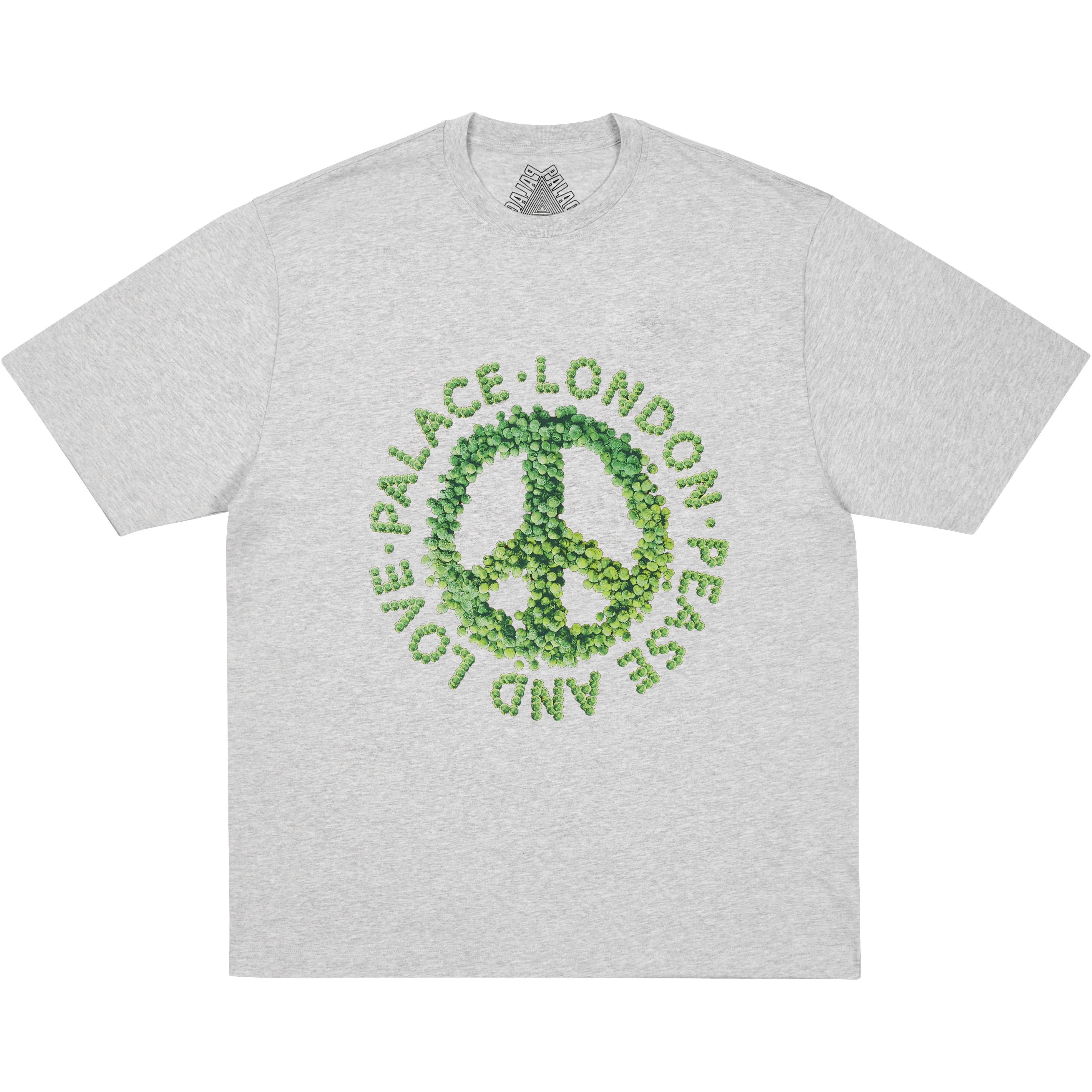Palace PEASE AND LOVE T-SHIRT GREY MARL