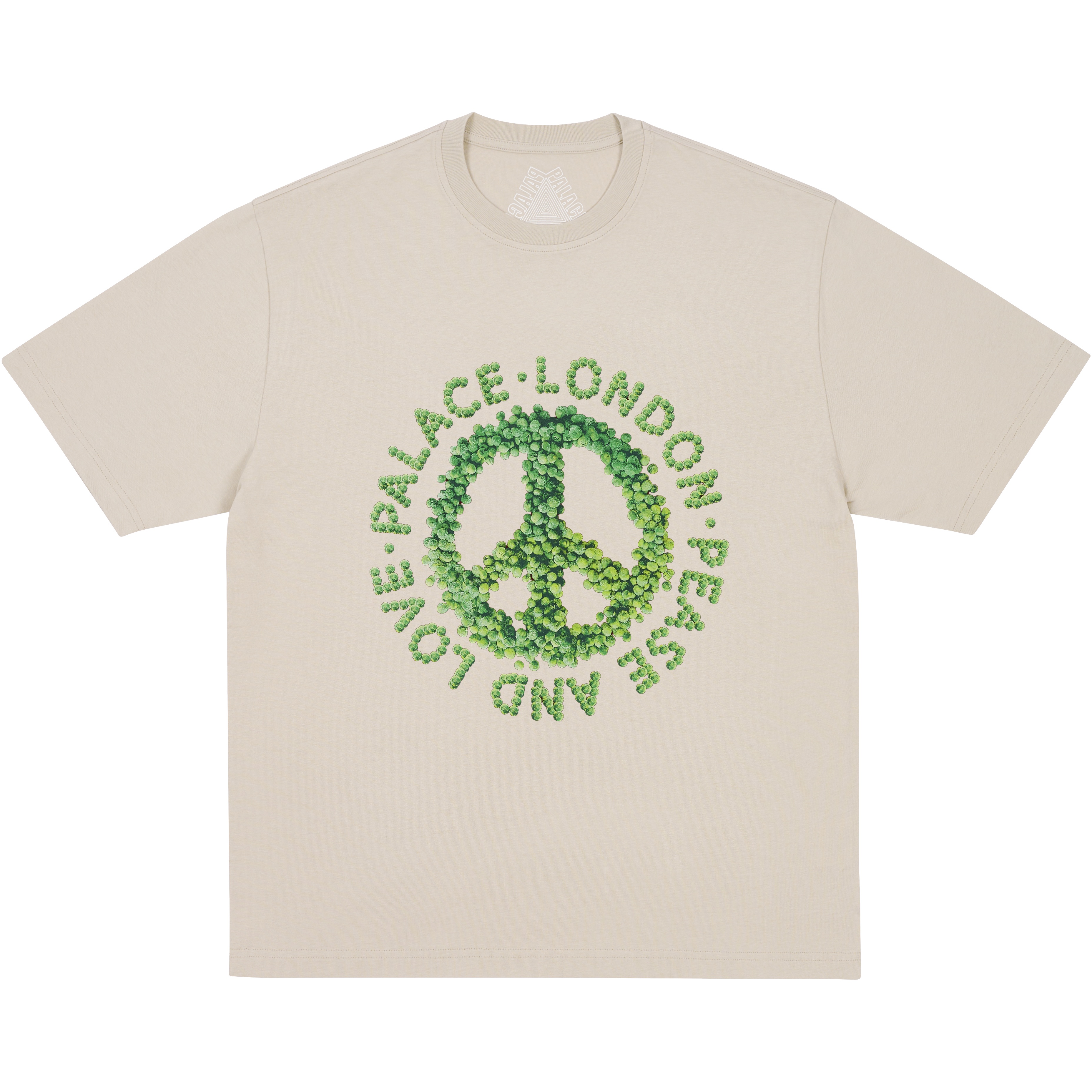 Palace PEASE AND LOVE T-SHIRT STONEY GREY