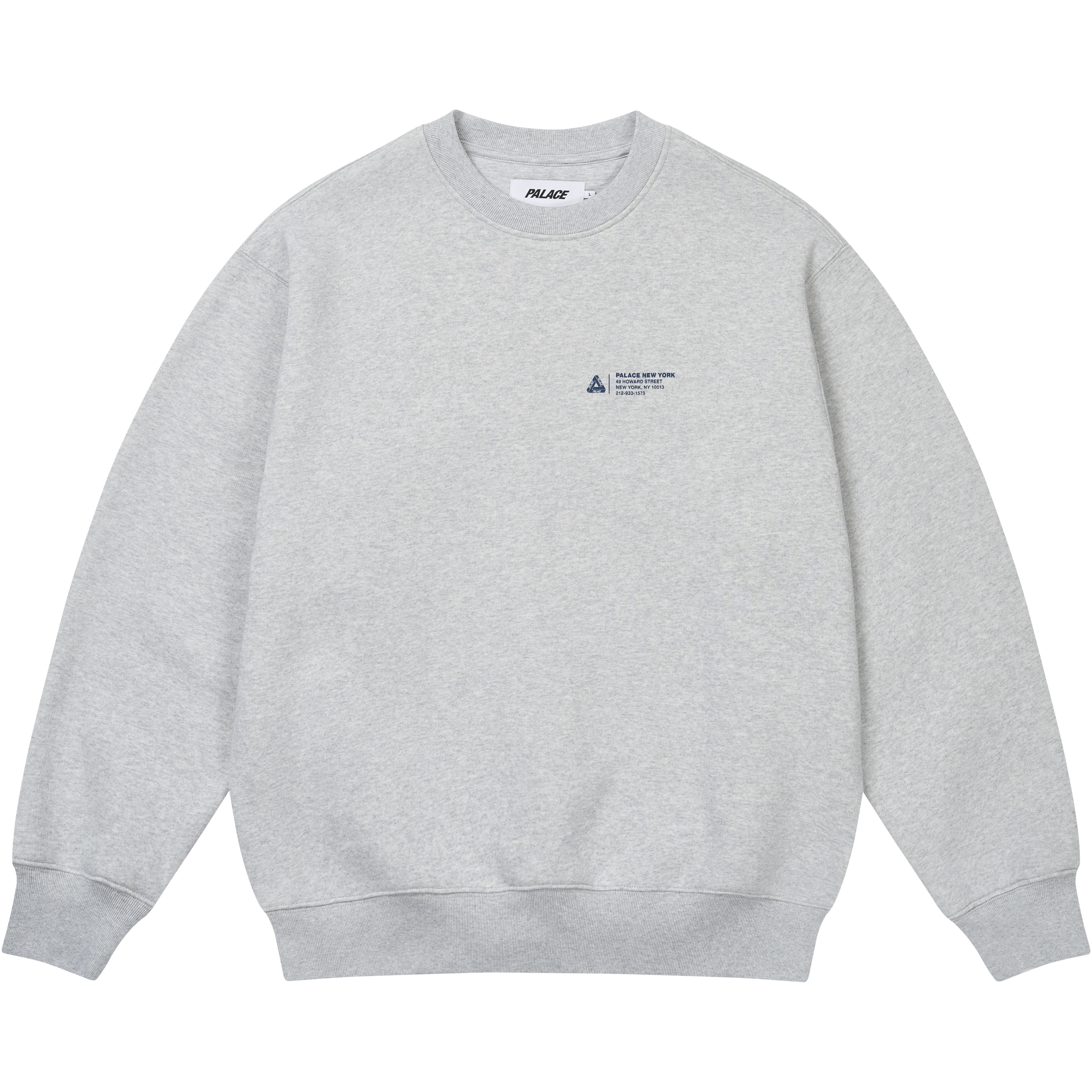 Palace SHOP LOCATOR CREW GREY MARL