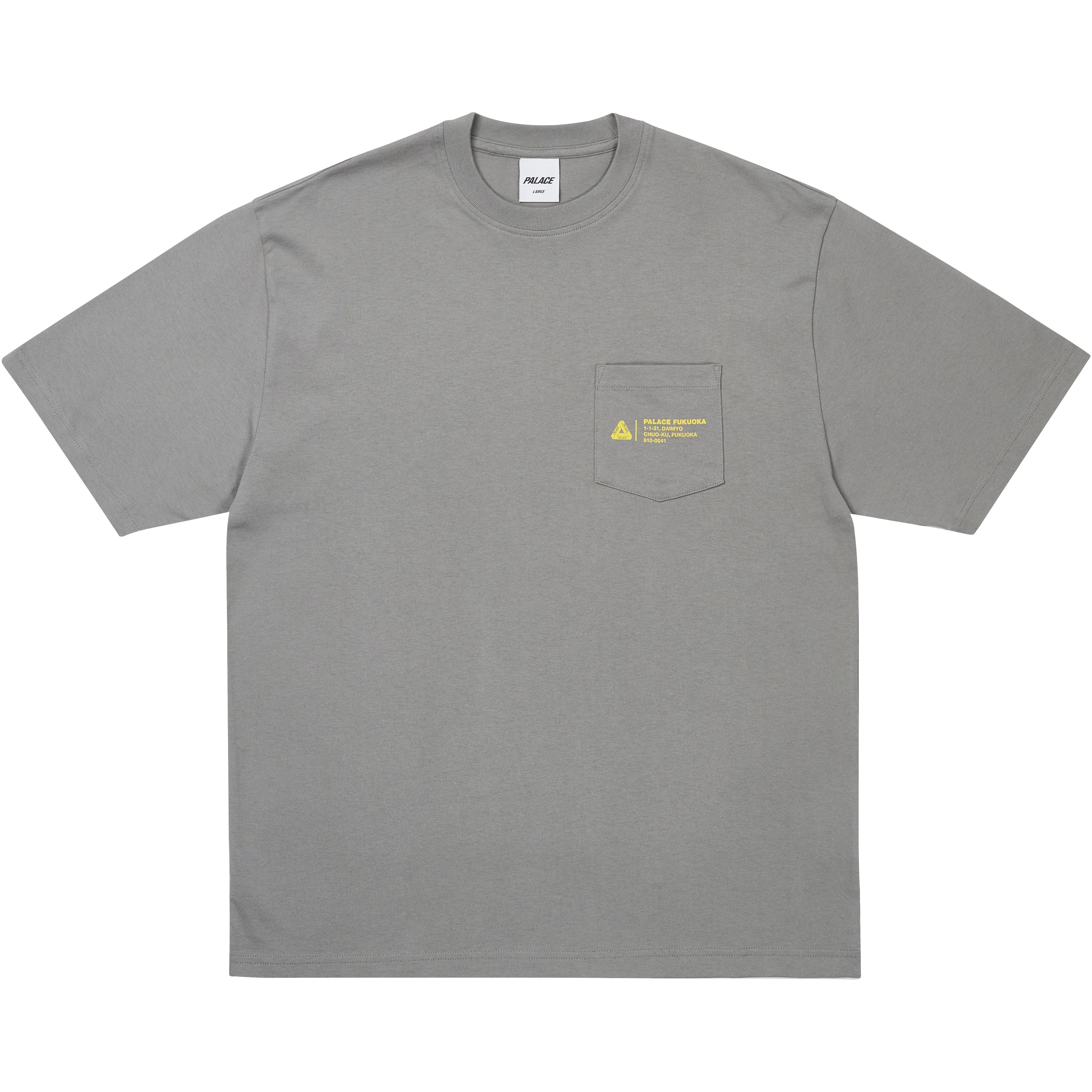 Palace SHOP LOCATOR POCKET T-SHIRT CHARCOAL