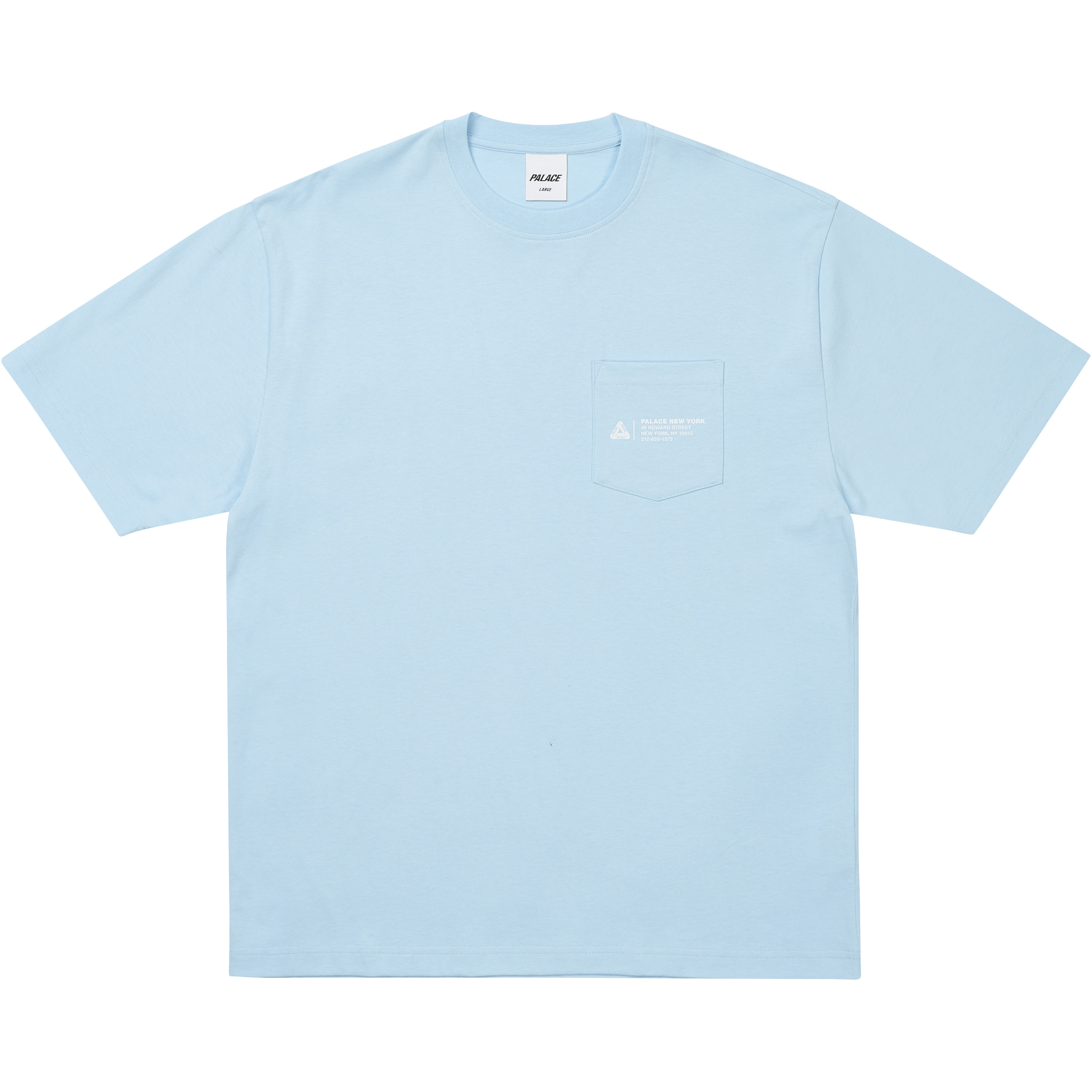 Palace SHOP LOCATOR POCKET T-SHIRT OCEAN BLUE