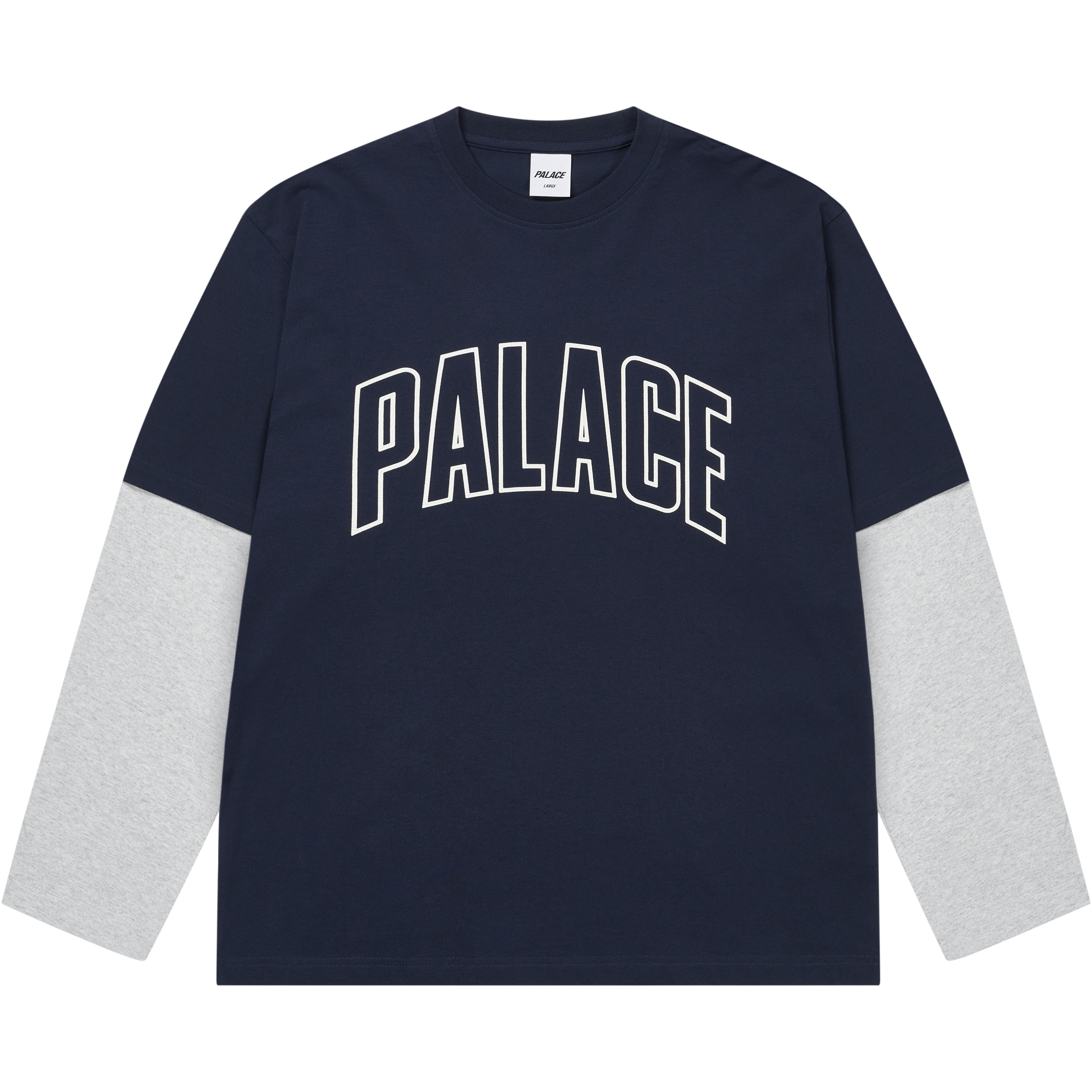 Palace SURPRISINGLY LONGSLEEVE NAVY / GREY MARL