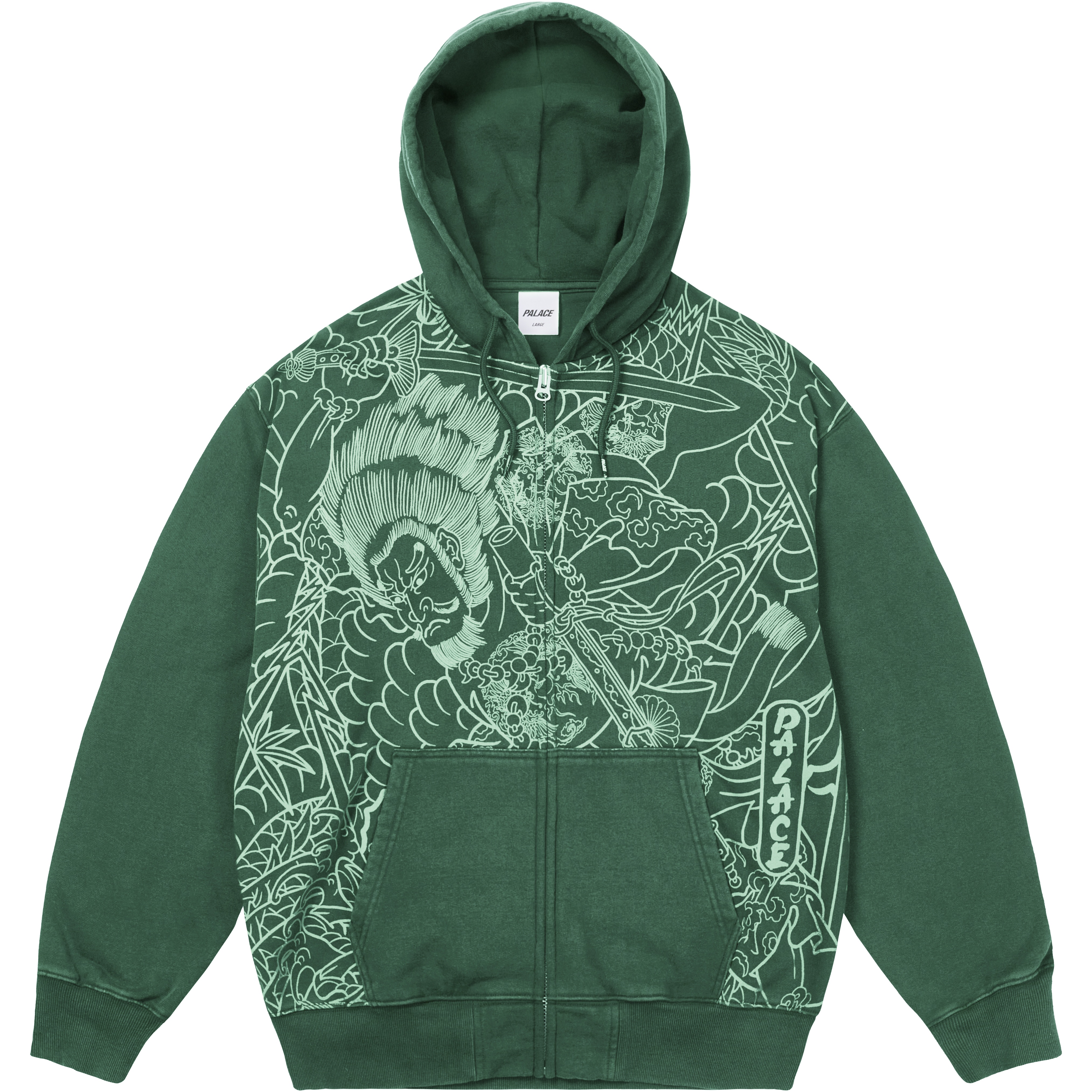 Palace SUSANOO ZIP HOOD RACEY GREEN