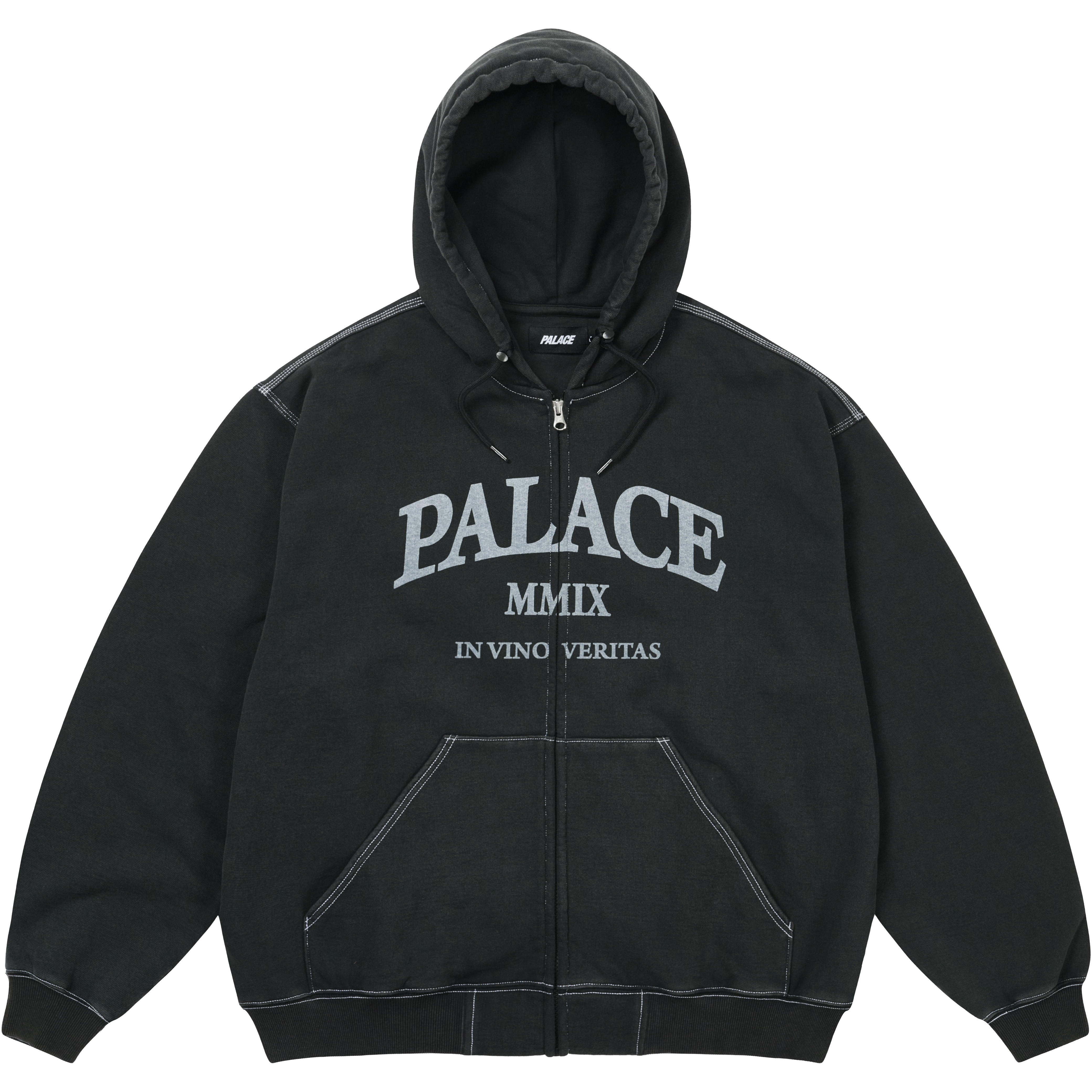Palace TRIPLE STITCH VERITAS ZIP HOOD BLACK