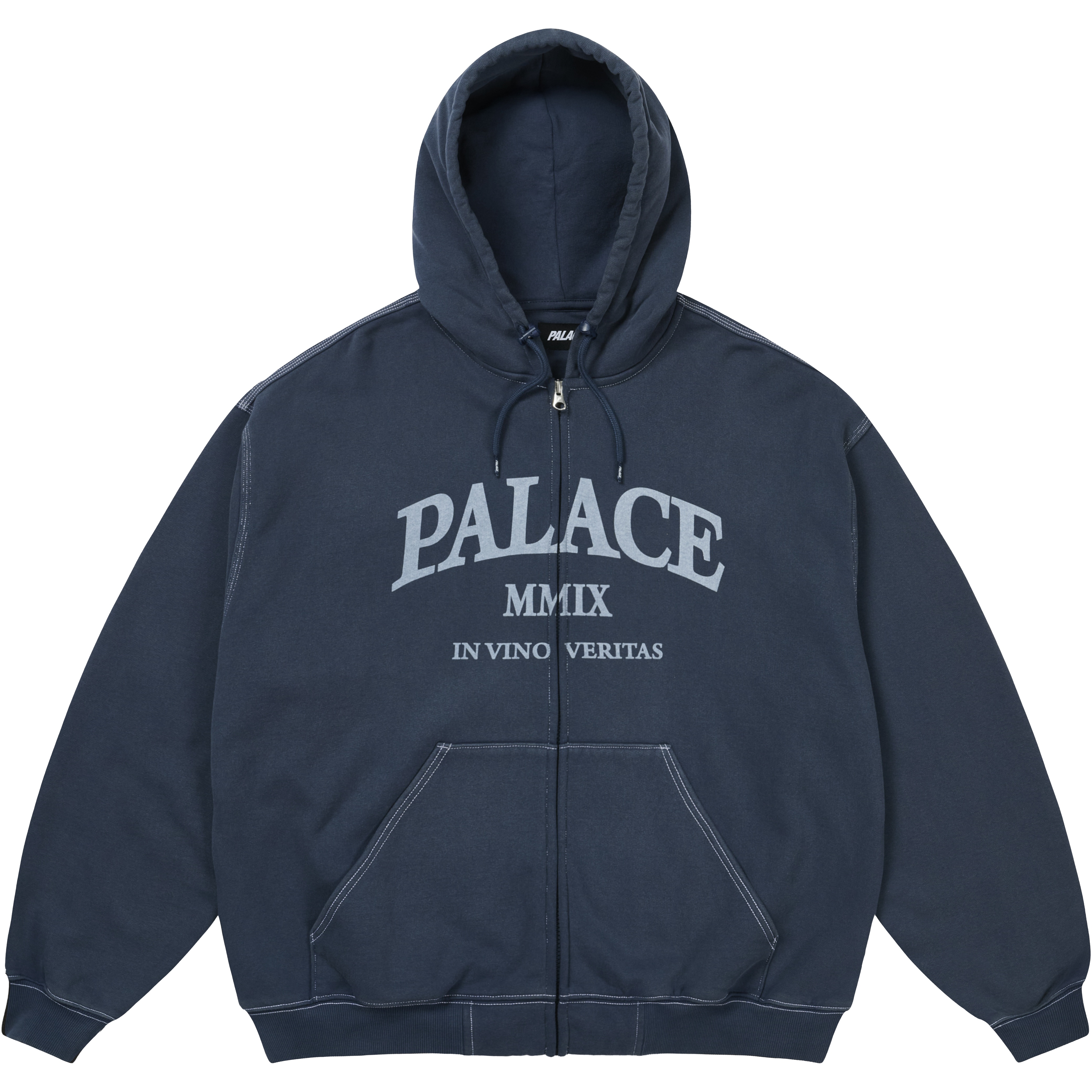 Palace TRIPLE STITCH VERITAS ZIP HOOD NAVY
