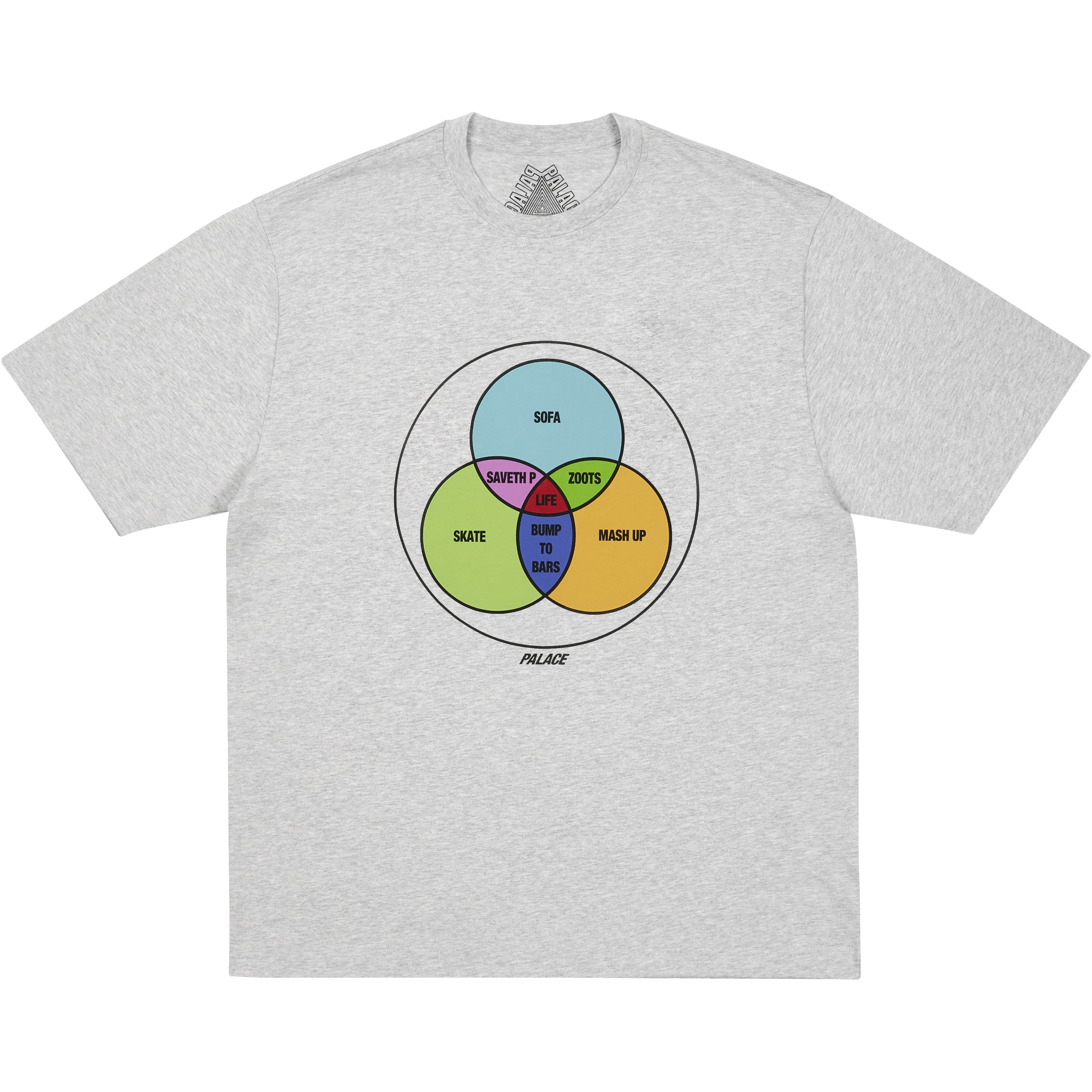 Palace ZEN DIAGRAM T-SHIRT GREY MARL